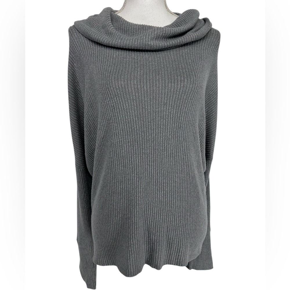 LUCKY BRAND / Gray Cowl Neck Sweater / Large / Y2K Preppy Office Business Casual